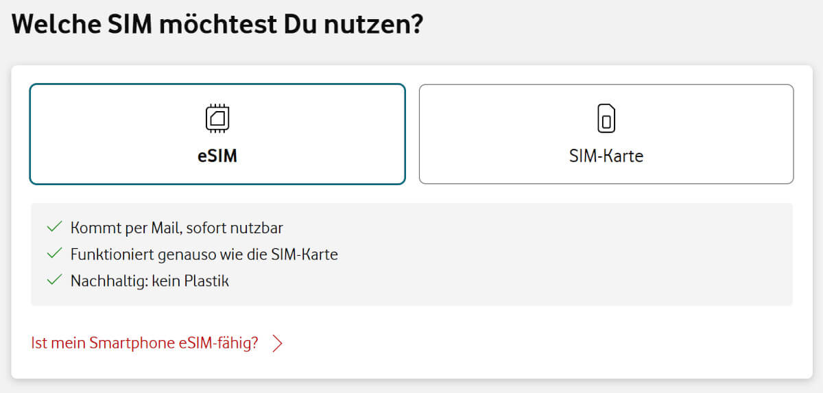 Vodafone eSIM